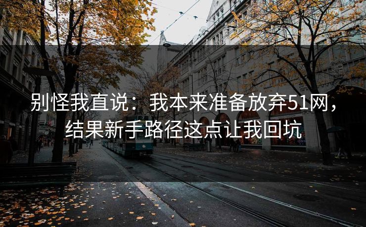 别怪我直说：我本来准备放弃51网，结果新手路径这点让我回坑